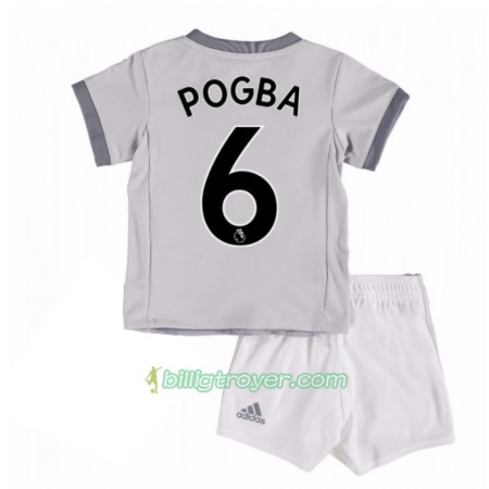 Billige Fotballdrakter Manchester United Paul Pogba 6 Barn Tredjedraktsett 2017/18 Kortermet