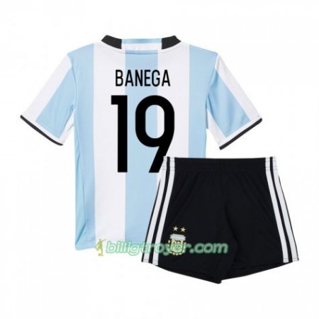 Billige Fotballdrakter Argentina Banega 19 Barn Hjemmedraktsett 2016 Kortermet