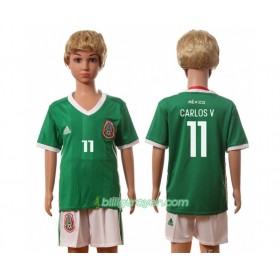 Billige Fotballdrakter Mexico Carlos V 11 Barn Hjemmedraktsett 2016 Kortermet