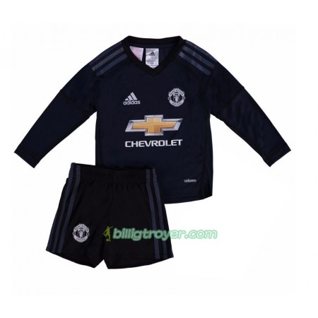 Billige Fotballdrakter Manchester United Keeper David de Gea 1 Barn Hjemmedraktsett 2017/18 Langermet