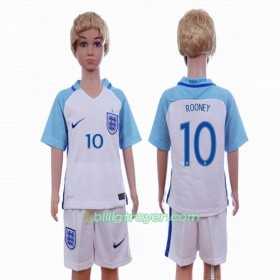 Billige Fotballdrakter England Wayne Rooney 10 Barn Hjemmedraktsett 2016 Kortermet