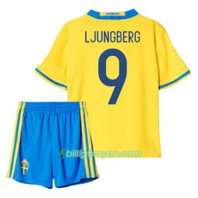 Billige Fotballdrakter Sverige Ljungberg 9 Barn Hjemmedraktsett 2016 Kortermet