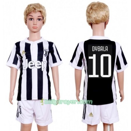 Billige Fotballdrakter Juventus Paulo Dybala 10 Barn Hjemmedraktsett 2017/18 Kortermet