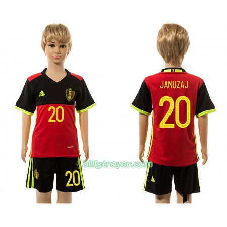 Billige Fotballdrakter Belgia Januzaj 20 Barn Hjemmedraktsett 2016 Kortermet