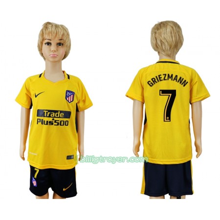 Billige Fotballdrakter Atlético Madrid  Antoine Griezmann 7 Barn Bortedraktsett 2017/18 Kortermet