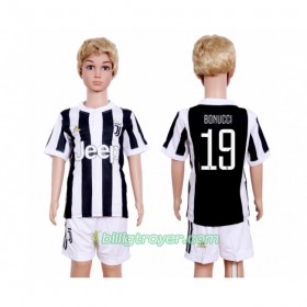 Billige Fotballdrakter Juventus Leonardo Bonucci 19 Barn Hjemmedraktsett 2017/18 Kortermet