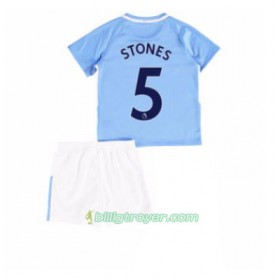 Billige Fotballdrakter Manchester City John Stones 5 Barn Hjemmedraktsett 2017/18 Kortermet