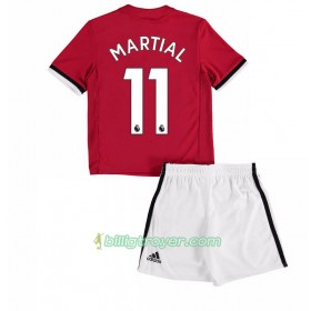 Billige Fotballdrakter Manchester United Anthony Martial 11 Barn Hjemmedraktsett 2017/18 Kortermet