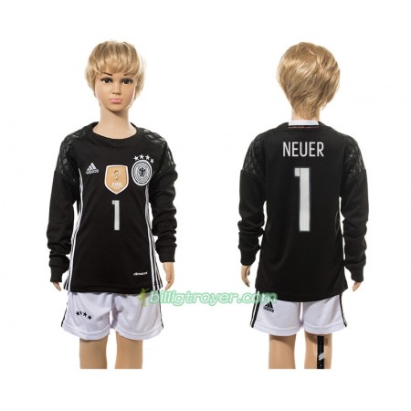 Billige Fotballdrakter Tyskland Neuer 1 Keeper Barn Hjemmedraktsett 2016 Langermet