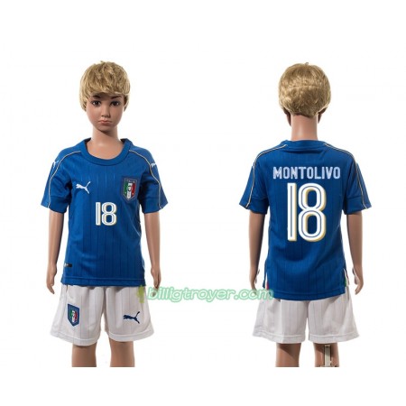 Billige Fotballdrakter Italia Montolivo 18 Barn Hjemmedraktsett 2016 Kortermet