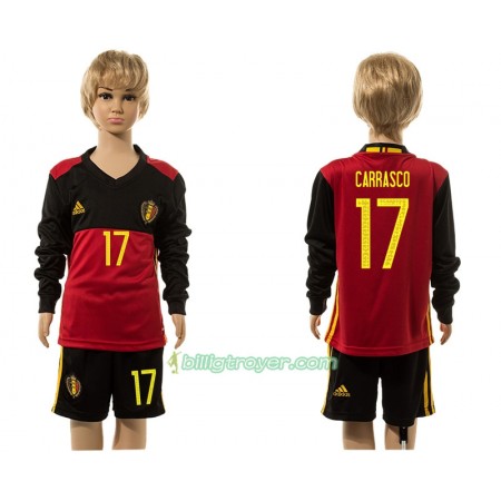 Billige Fotballdrakter Belgia Carrasco 17 Barn Hjemmedraktsett 2016 Langermet